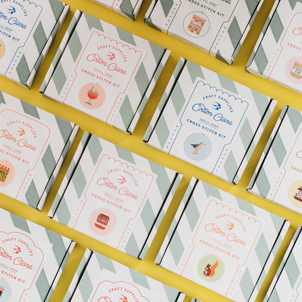 Cotton Clara : Counted Cross Stitch Kit - Aperol Cocktail