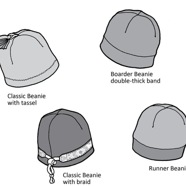 Green Pepper Fleece Beanie Hat Sewing Pattern