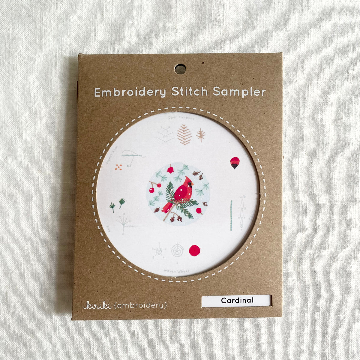 Kiriki Press Embroidery Stitch Sampler - Cardinal