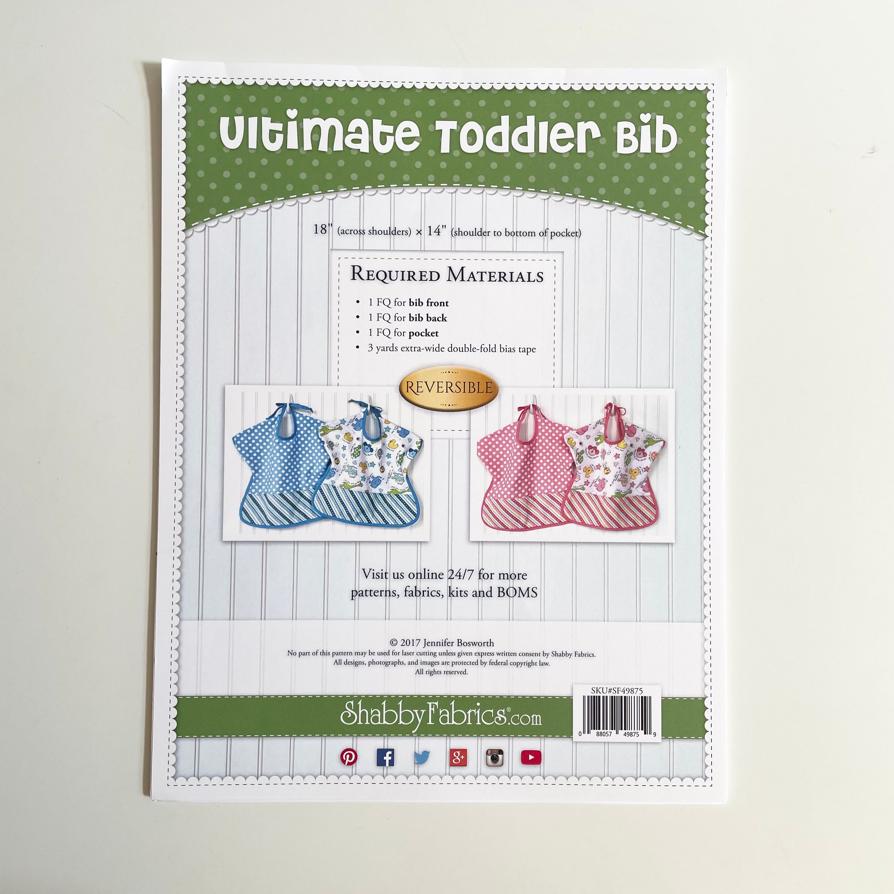 Shabby Fabrics Ultimate Toddler Bib
