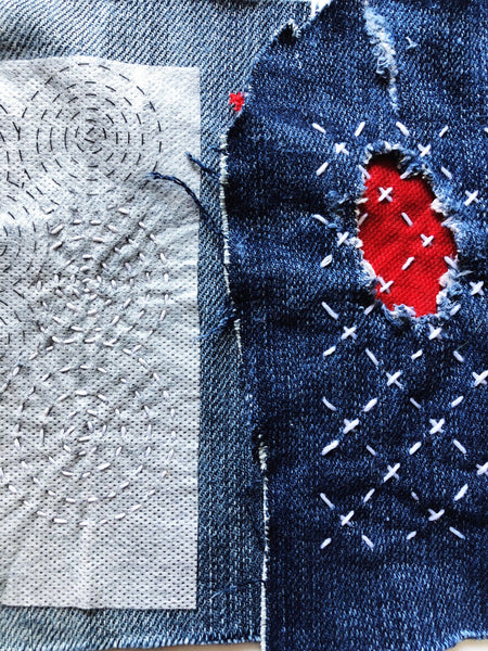 Wren Bird Arts : Washable Mending Patterns #1 Blue