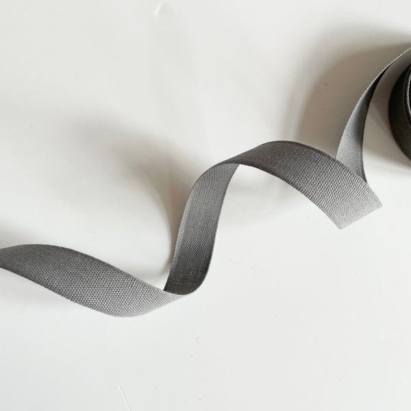 Studio Carta : Wide Tight Weave Cotton Ribbon - Gravel