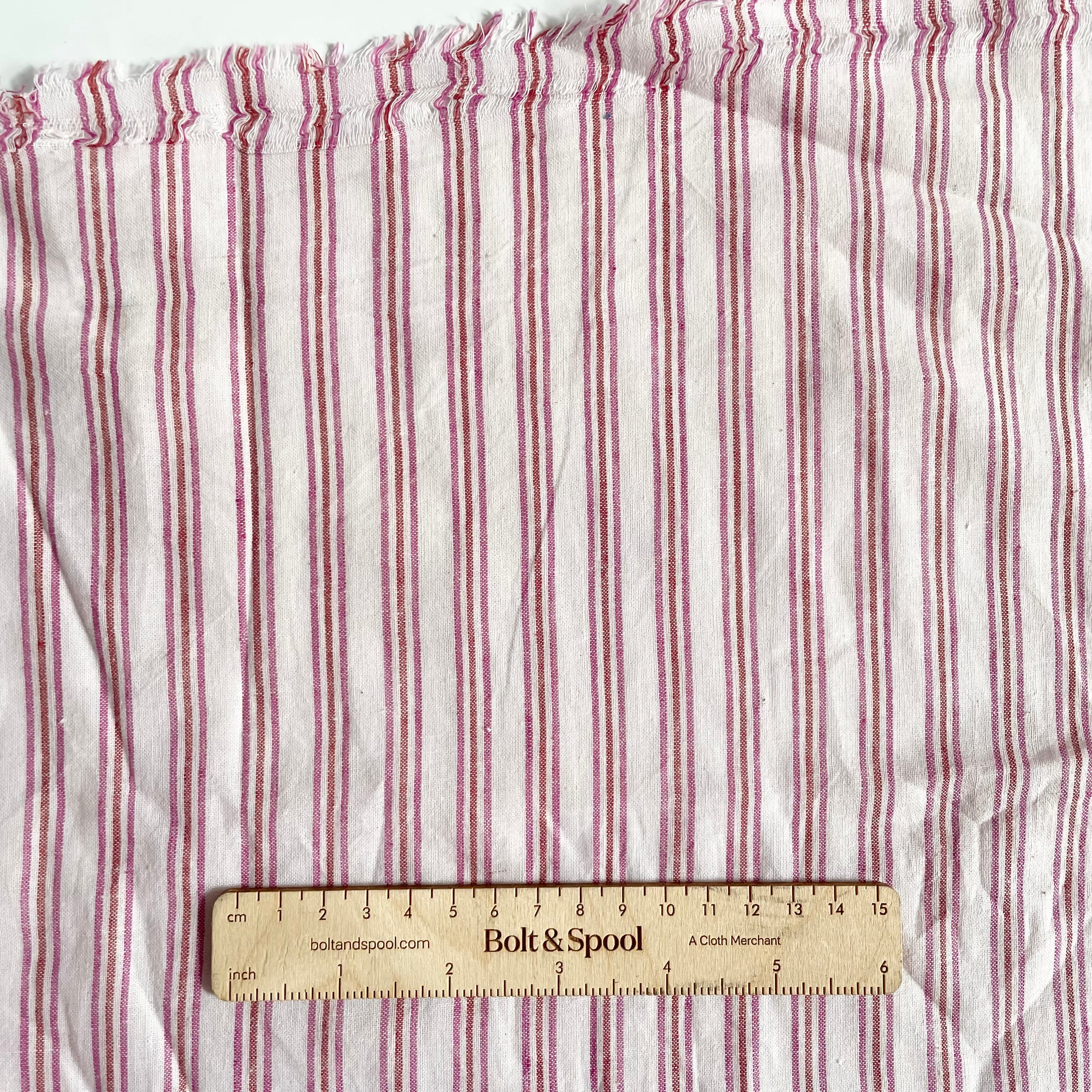 Bengal Handlooms Khadi Cotton - Rose Loom Stripe
