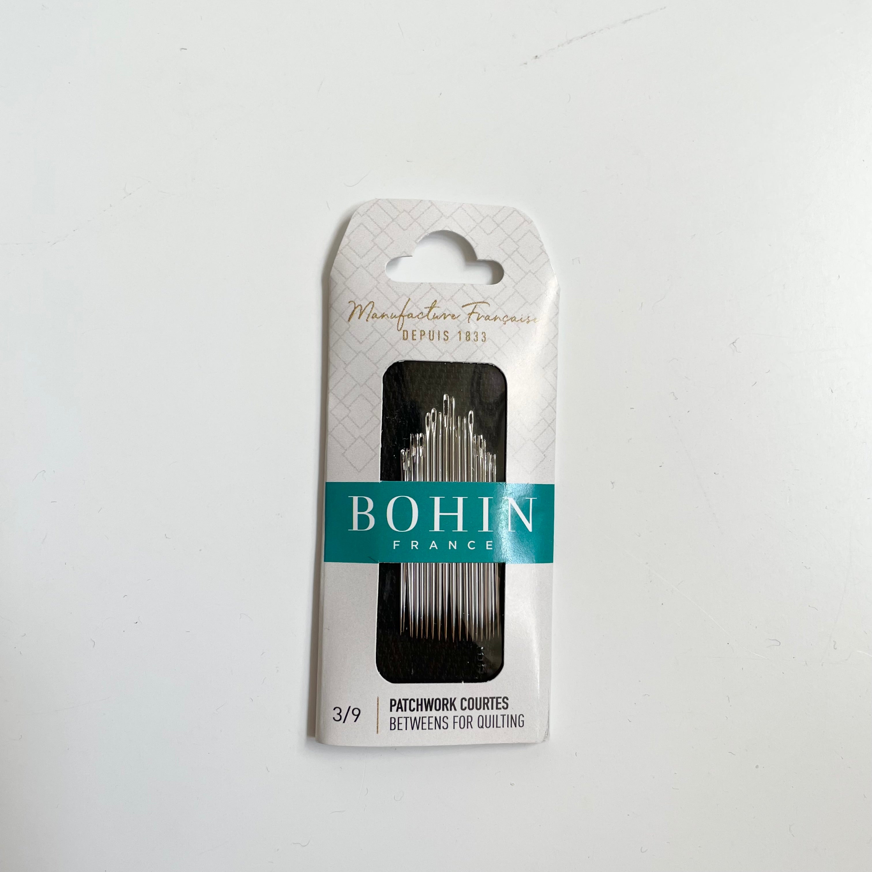 Bohin Between Patchwork Needles - Sizes 3/9