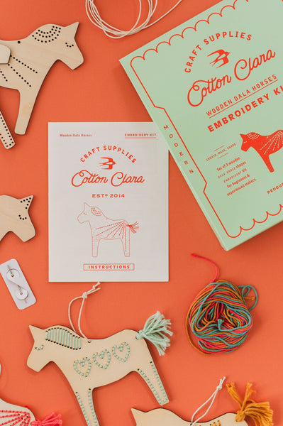 Cotton Clara : Dala Horses Embroidery Board Kit