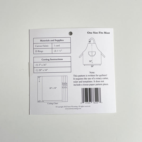 Sewn Wyoming : The One Yard Apron
