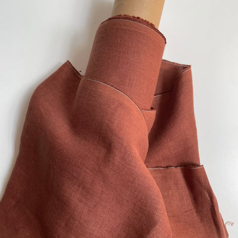 1 yard Remnant : Merchant & Mills EU Linen - Cinnamon Dust