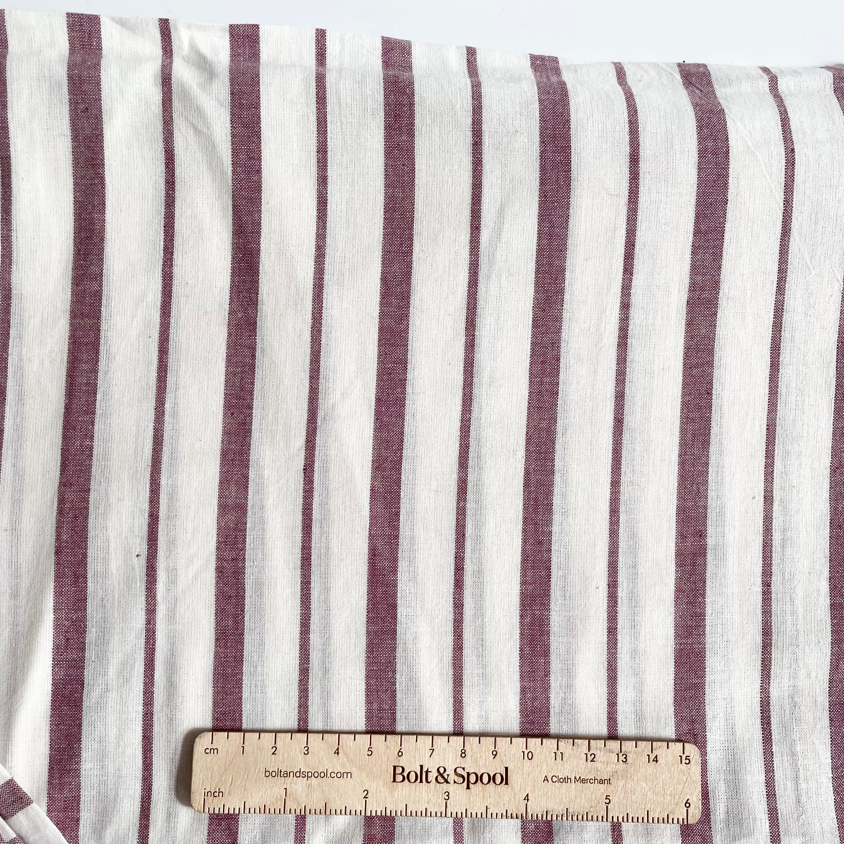 Bengal Handlooms Khadi Cotton - Clay Earth Stripe