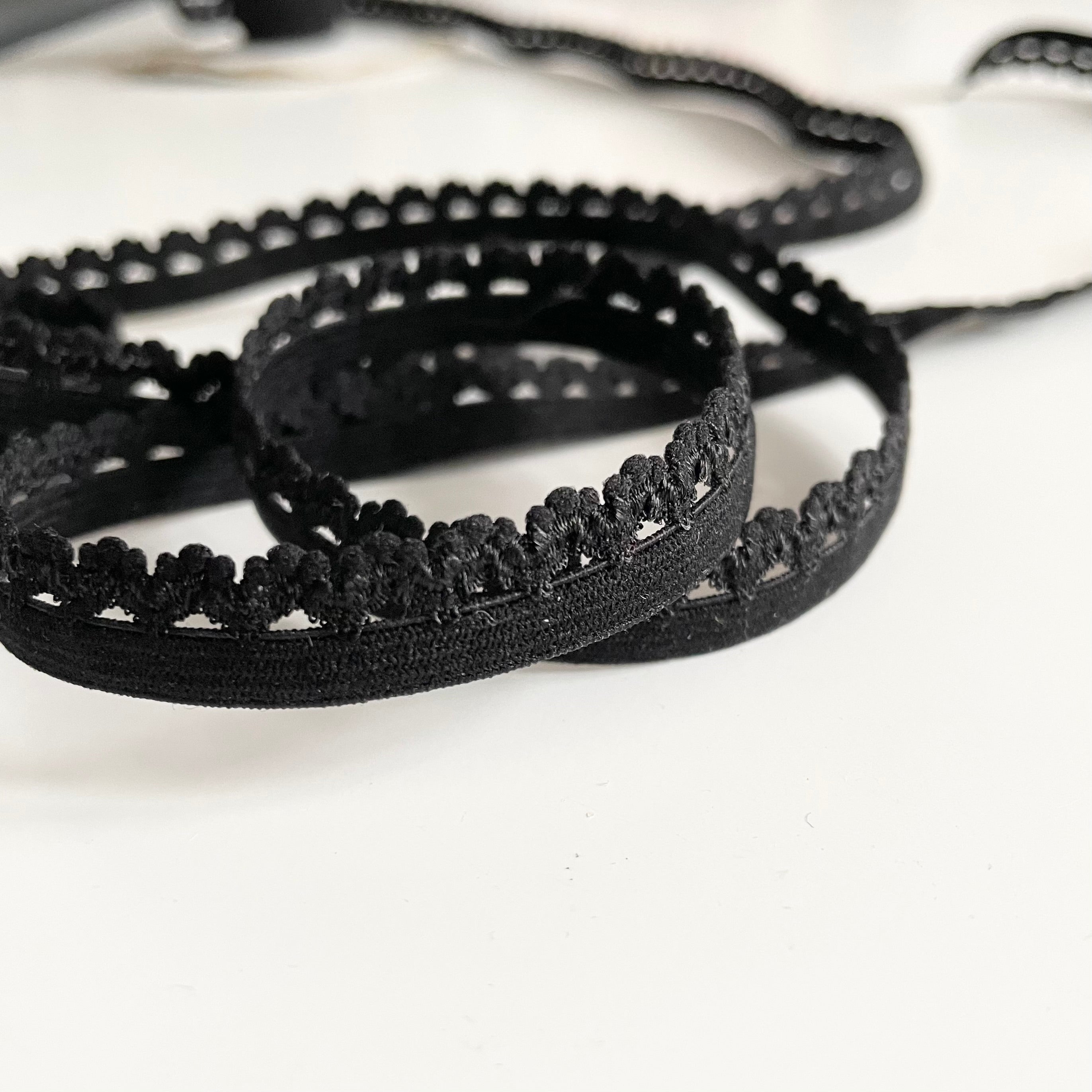 Picot Elastic - Black