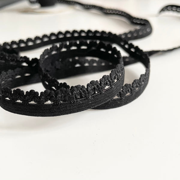 Picot Elastic - Black