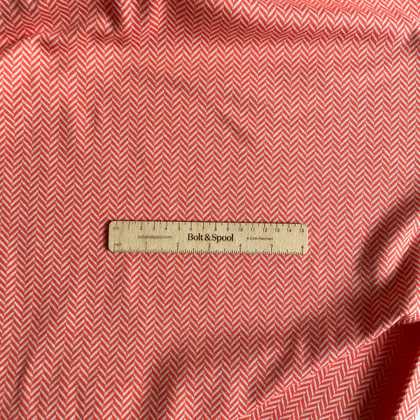Stoffonkel Organic Knit - Jacquard Herringbone Coral