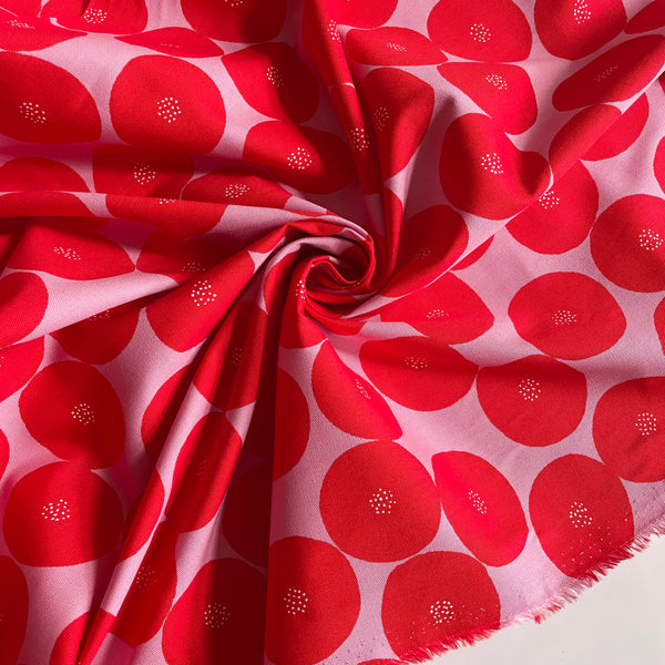 Kokka Oxford Canvas - Muddy Works An Pan Red