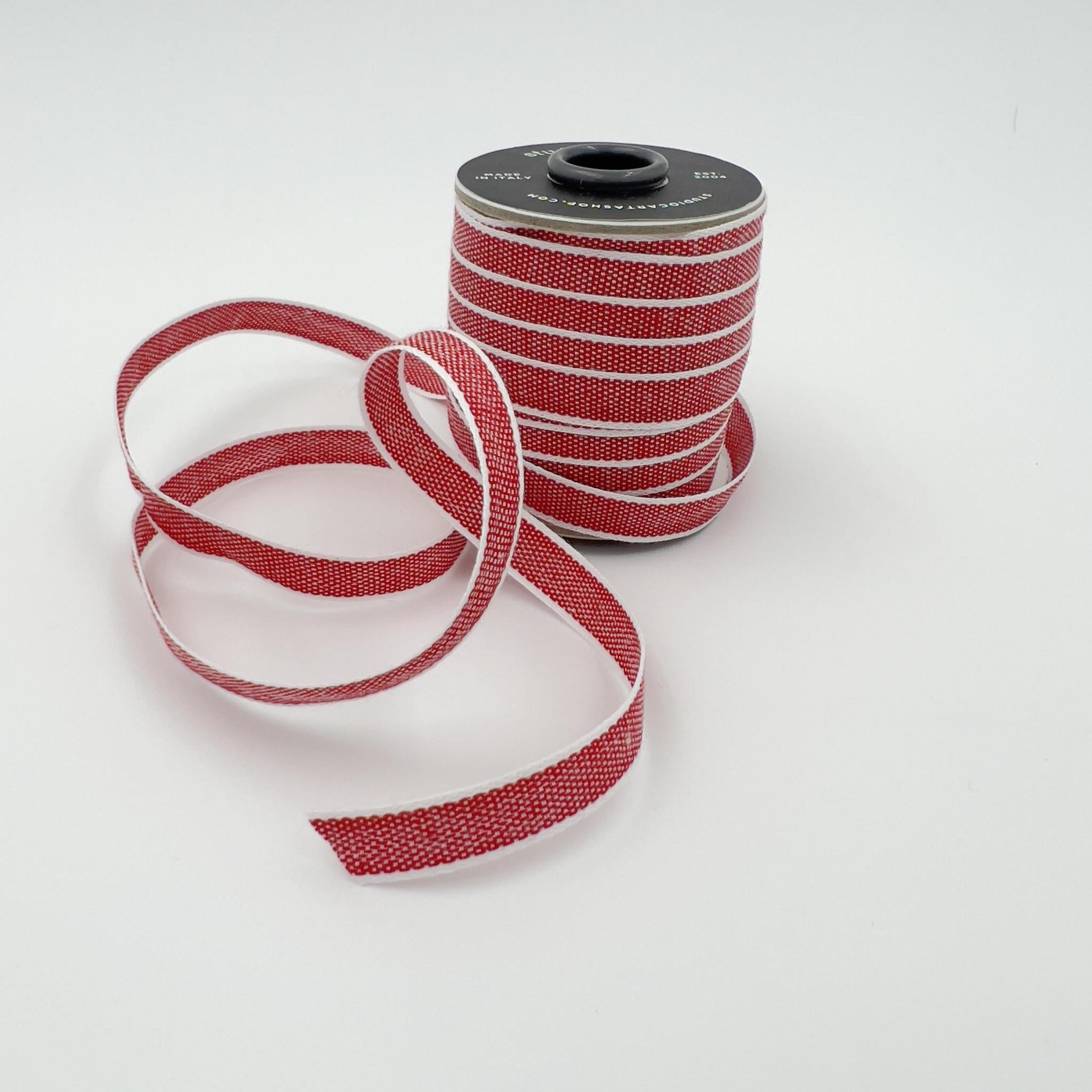 Studio Carta Drittofilo Cotton Ribbon - Red / White