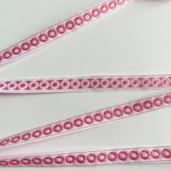 Mini Circles Ribbon - Pink