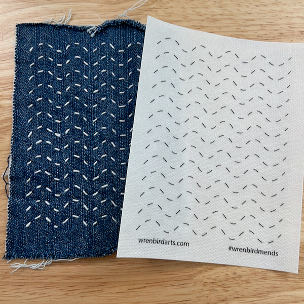 Wren Bird Arts : Washable Mending Patterns #11 Neon Green Nature