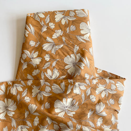Hokkoh Cotton / Rayon Lawn - Pressed Flowers Bronze