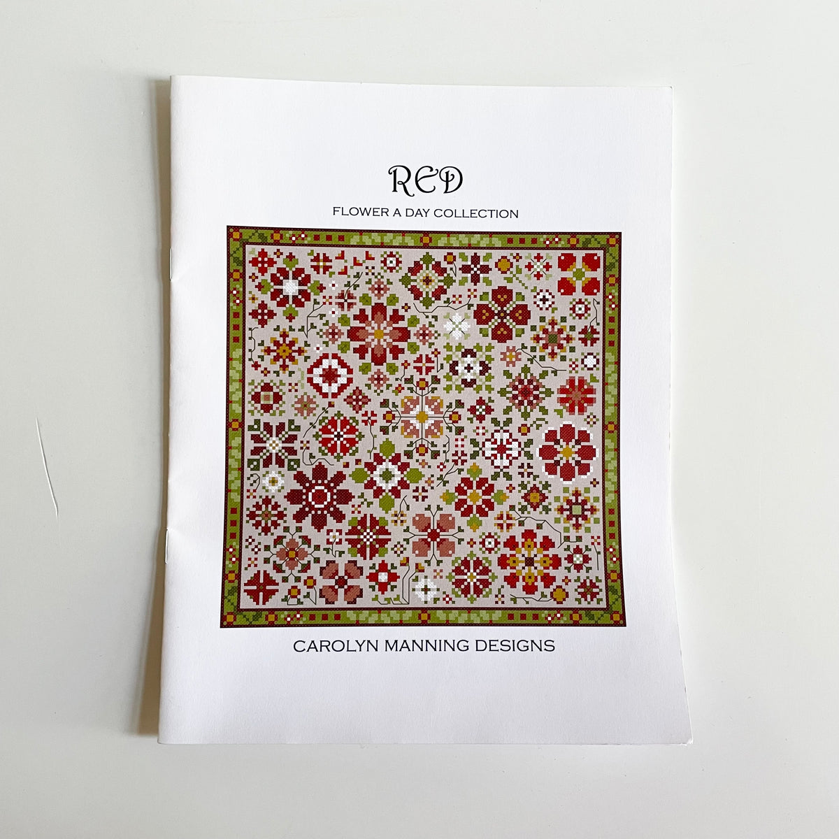 Counted Cross Stitch Pattern : A Flower A Day Collection - Red