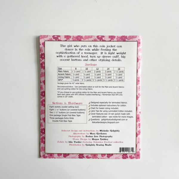 Lila Tueller Designs : Chasing Rainbows Rain Jacket