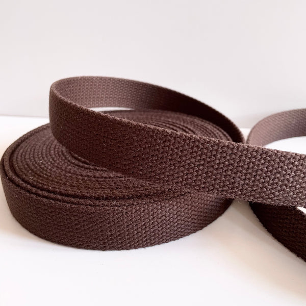 Cotton Webbing - Brown 1"
