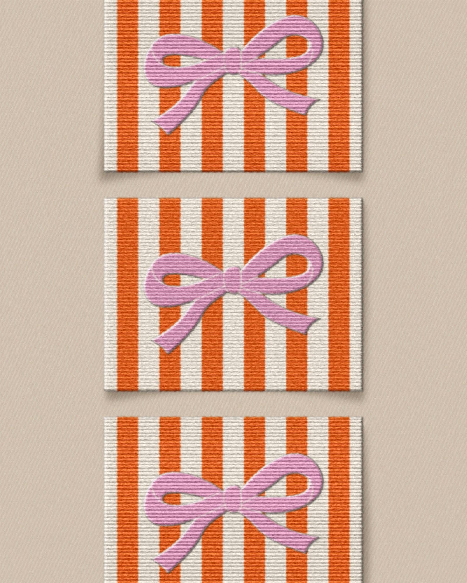 Matchy Matchy : Pink Bow Large Garment Labels - Set of 6