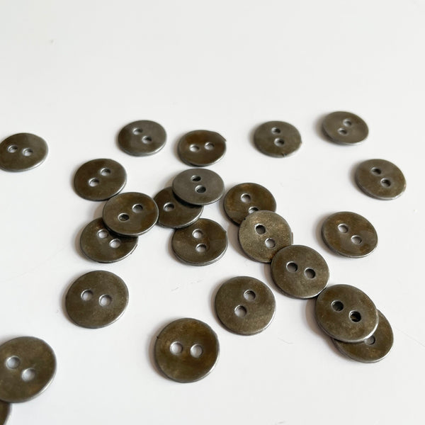 Enameled Metal Button - Bronze