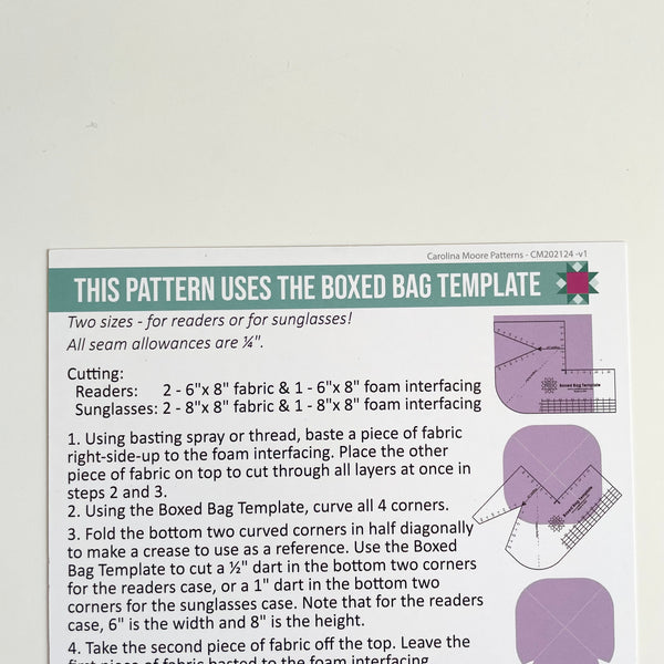 Carolina Moore : Glasses Case Pattern
