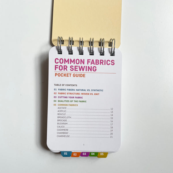 Pocket Guide : Common Fabrics for Sewing
