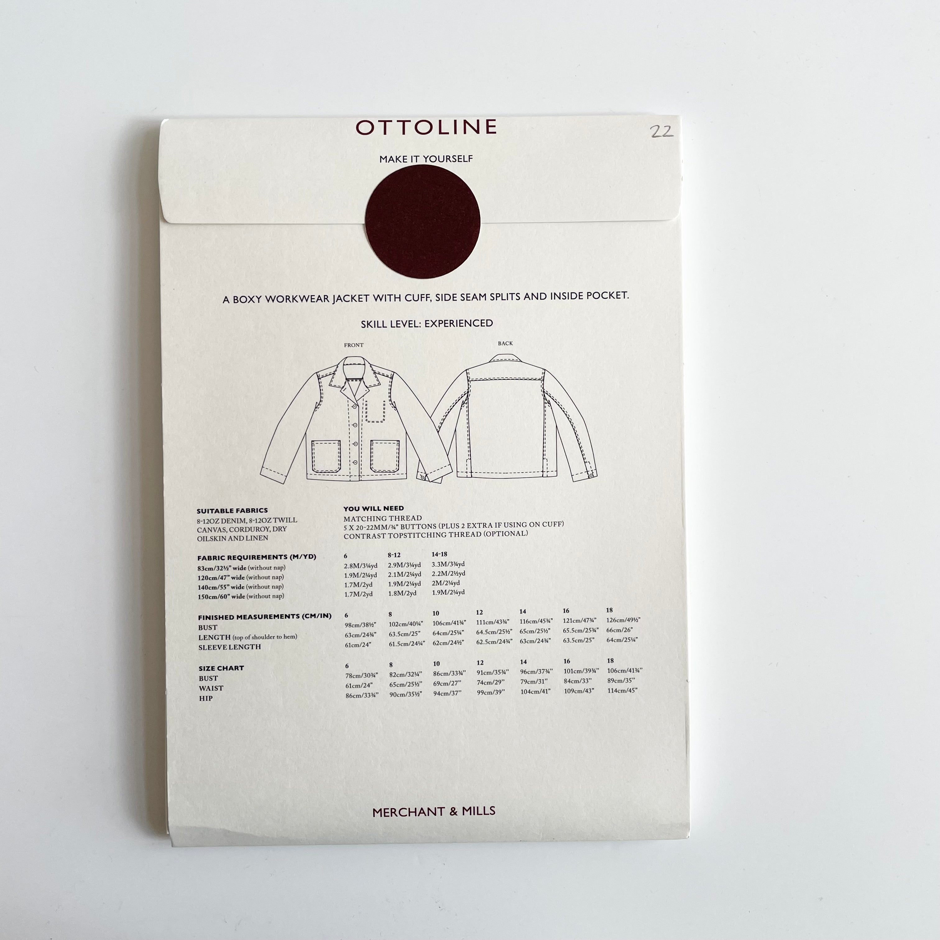 Merchant & Mills : Ottoline Jacket