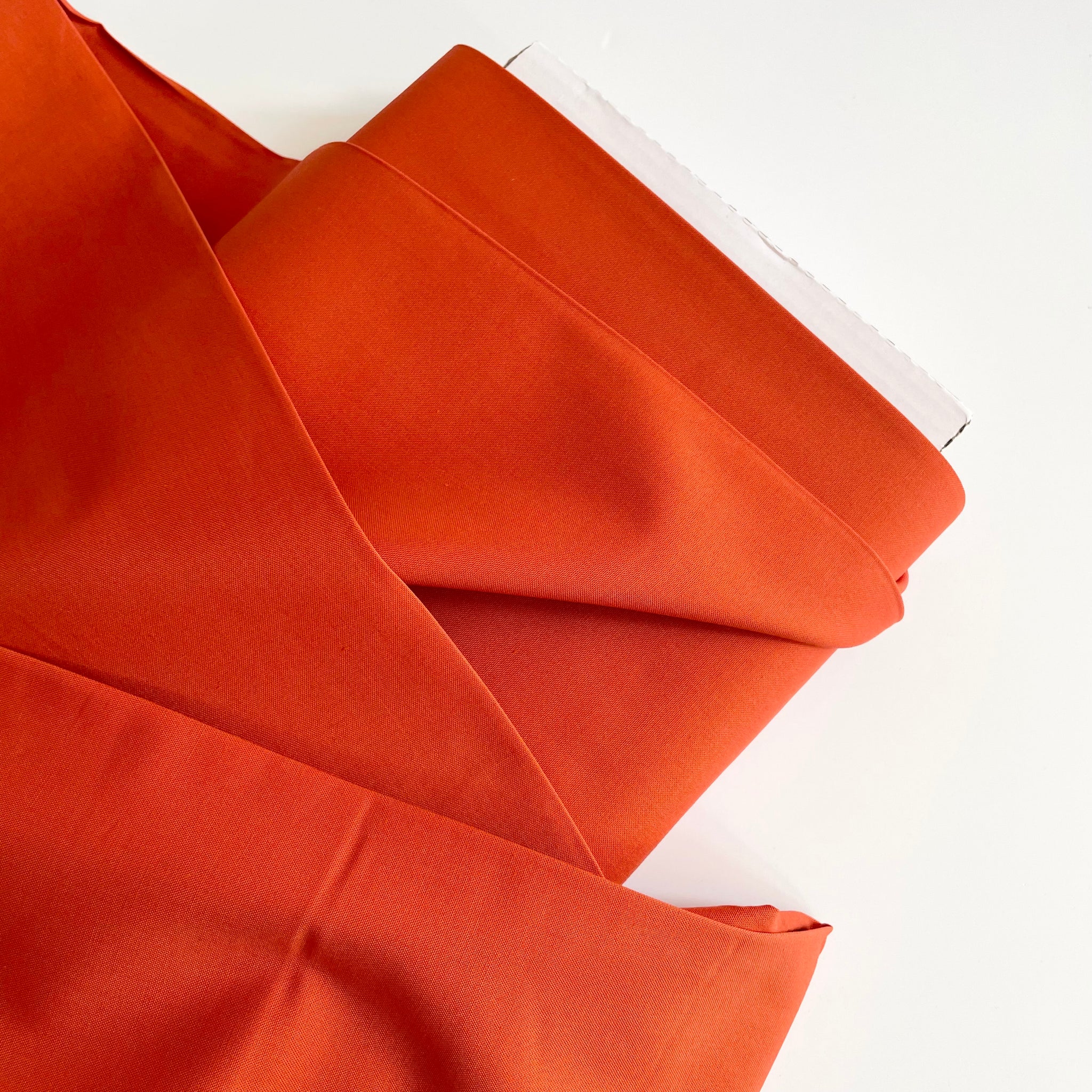 Tilda Fabrics : Solid Rust orange quilting cotton fabric