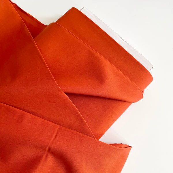 Tilda Fabrics : Solid Rust orange quilting cotton fabric