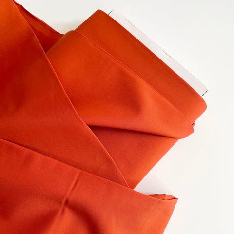 Tilda Fabrics : Solid Rust orange quilting cotton fabric