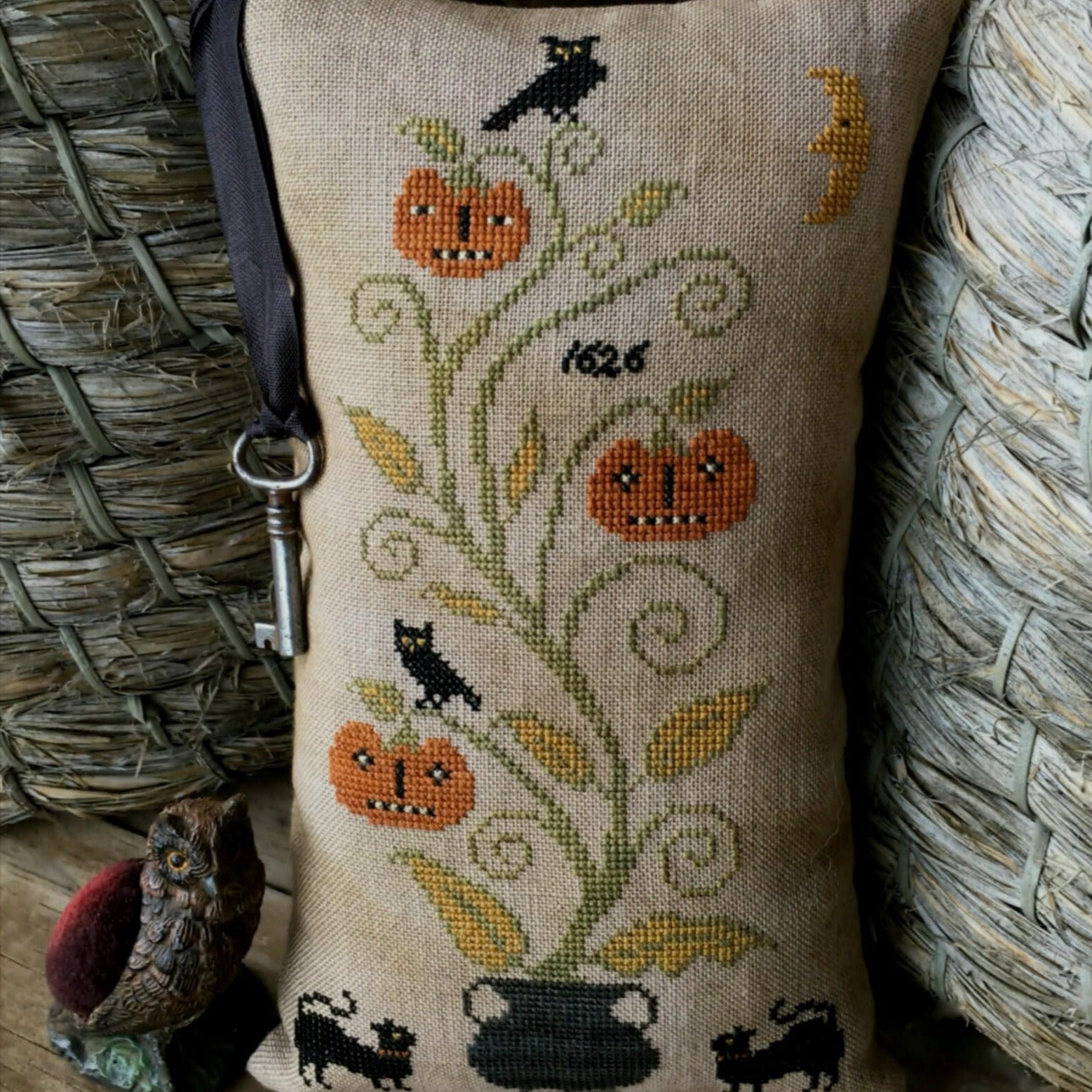 night watch cross stitch pattern scattered seed samplers
