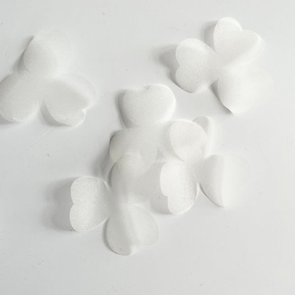 Shindo Organza Three Petal Flower - White