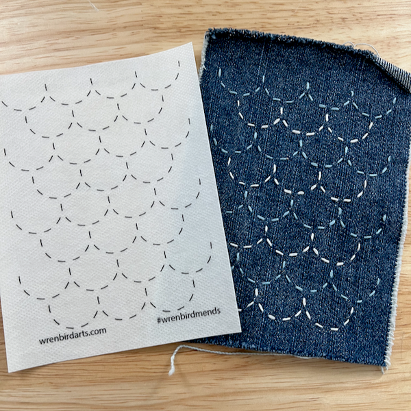 Wren Bird Arts : Washable Mending Patterns #11 Neon Green Nature