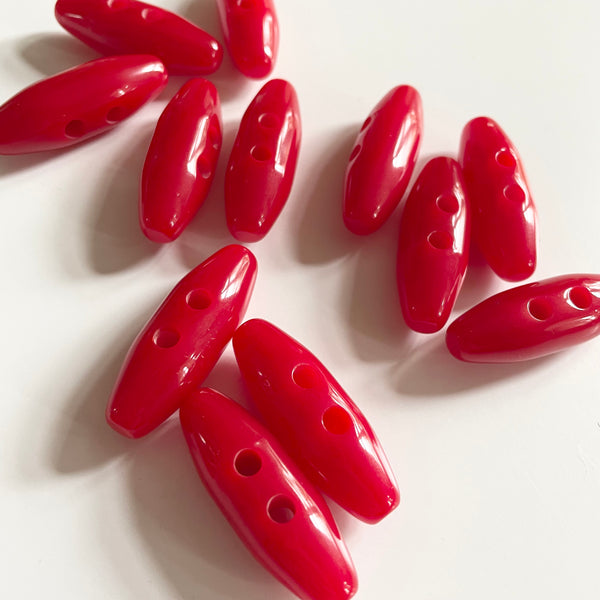 Plastic Toggle - Red