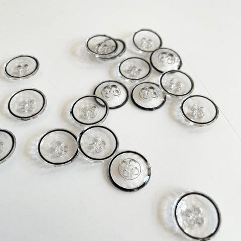Transparent Black-Ringed Button
