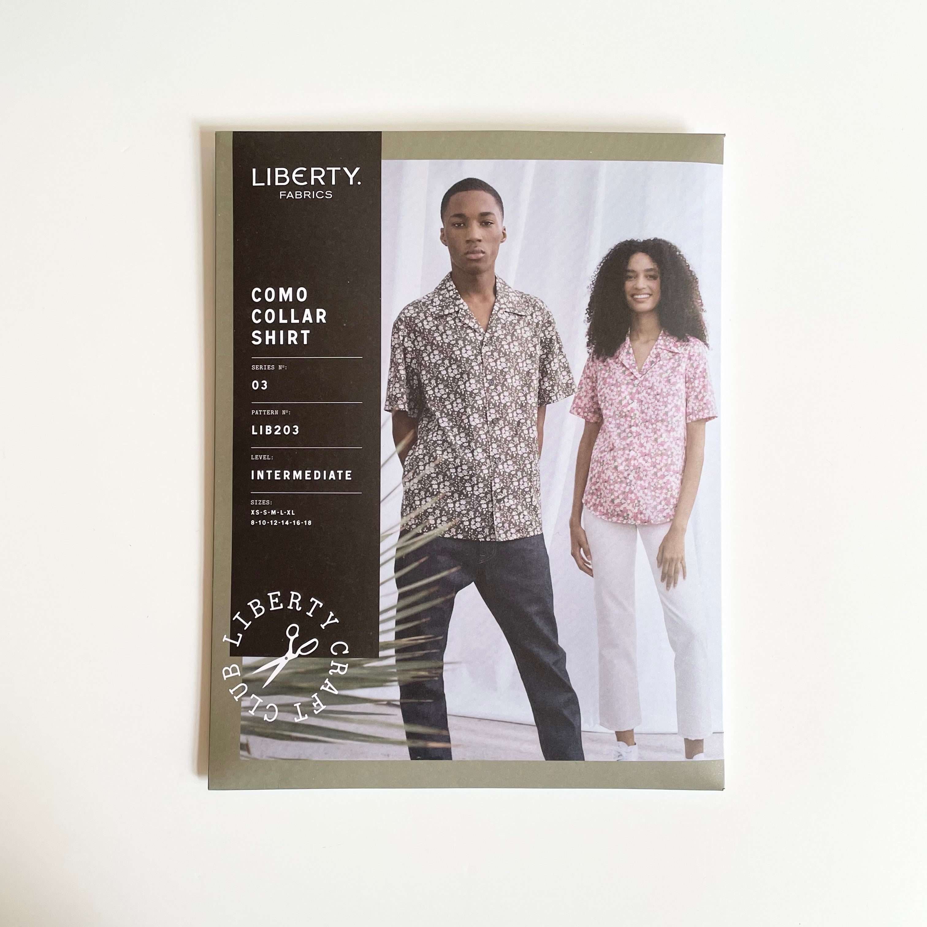 Liberty Fabrics Sewing Pattern : Como Collar Shirt