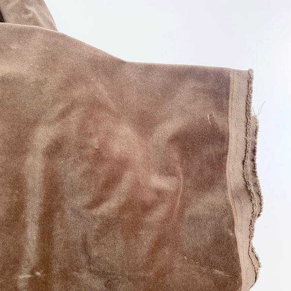 1-1/2 yard Remnant : Cotton Velveteen - Mocha