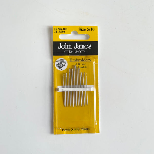 John James Embroidery Needles - size 5/10