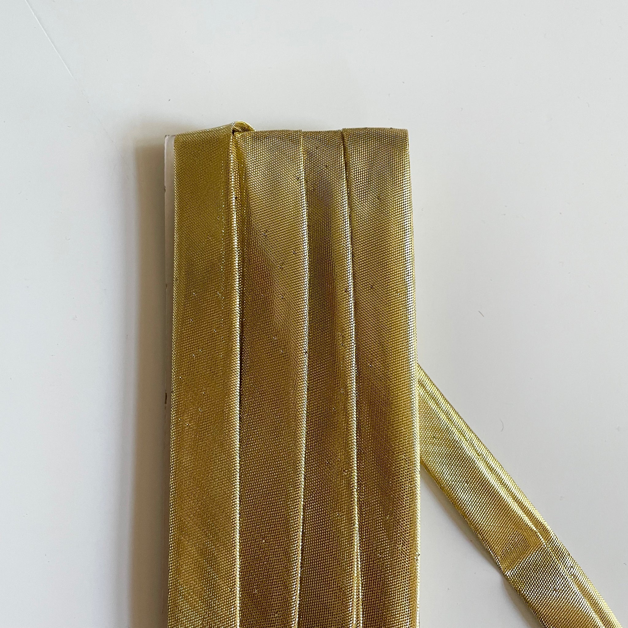 Metallic Double Fold Bias Tape - Gold Lame