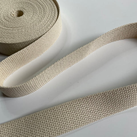 Heavy-Weight Cotton Webbing - 1 1/2" wide Natural