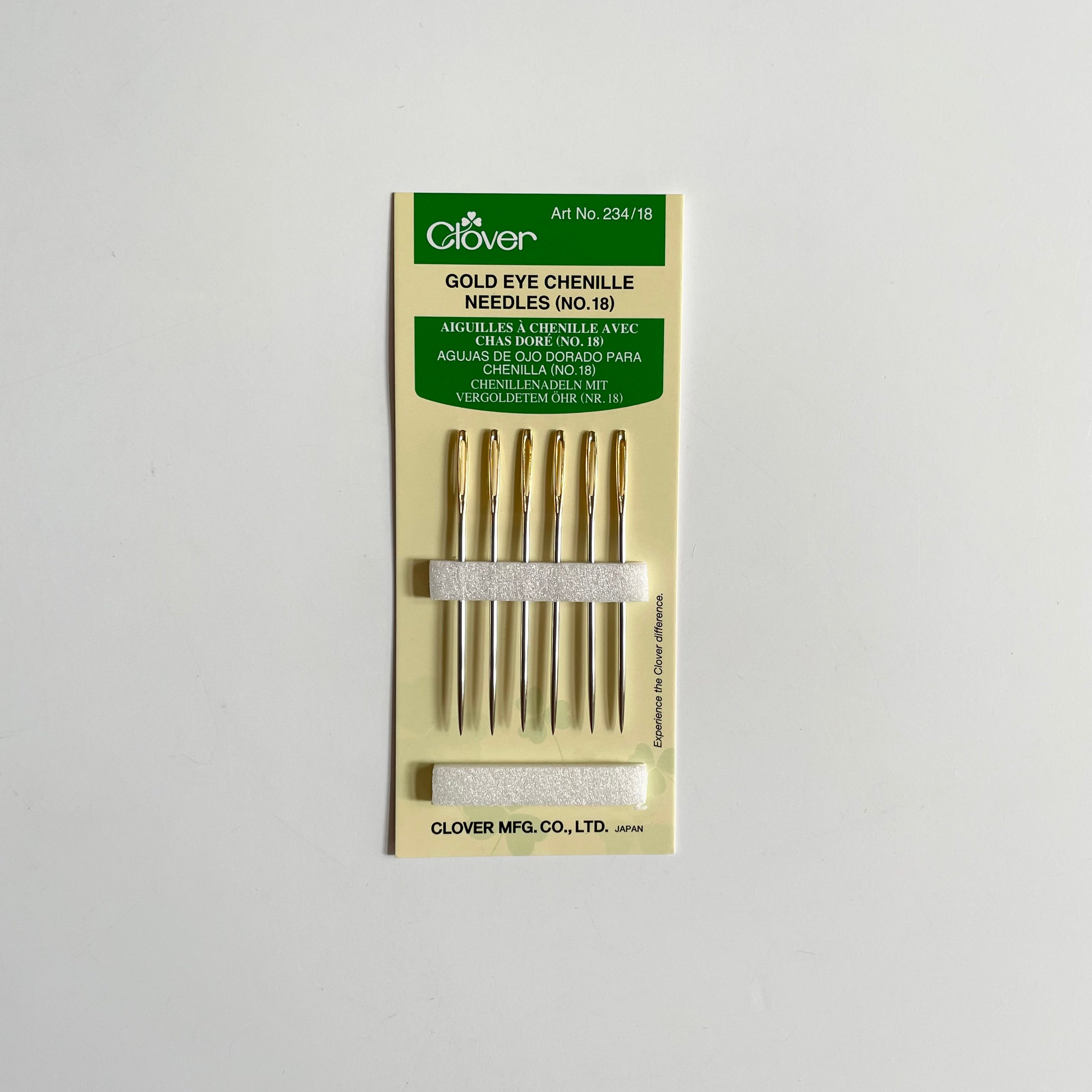 Clover Gold Eye Chenille Needles - Size 18