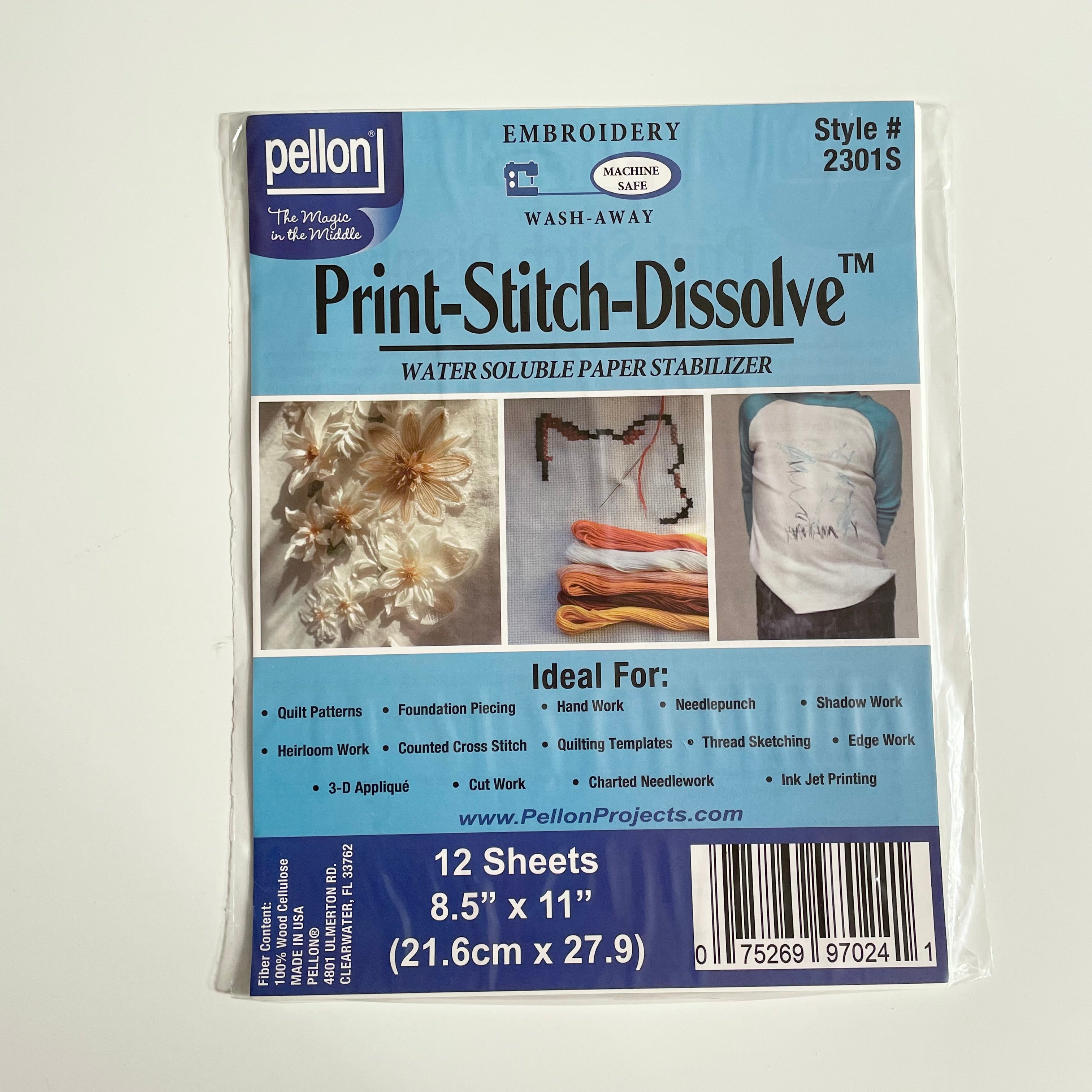 Pellon Print-Stitch-Dissolve : Water Soluble Stabilizer