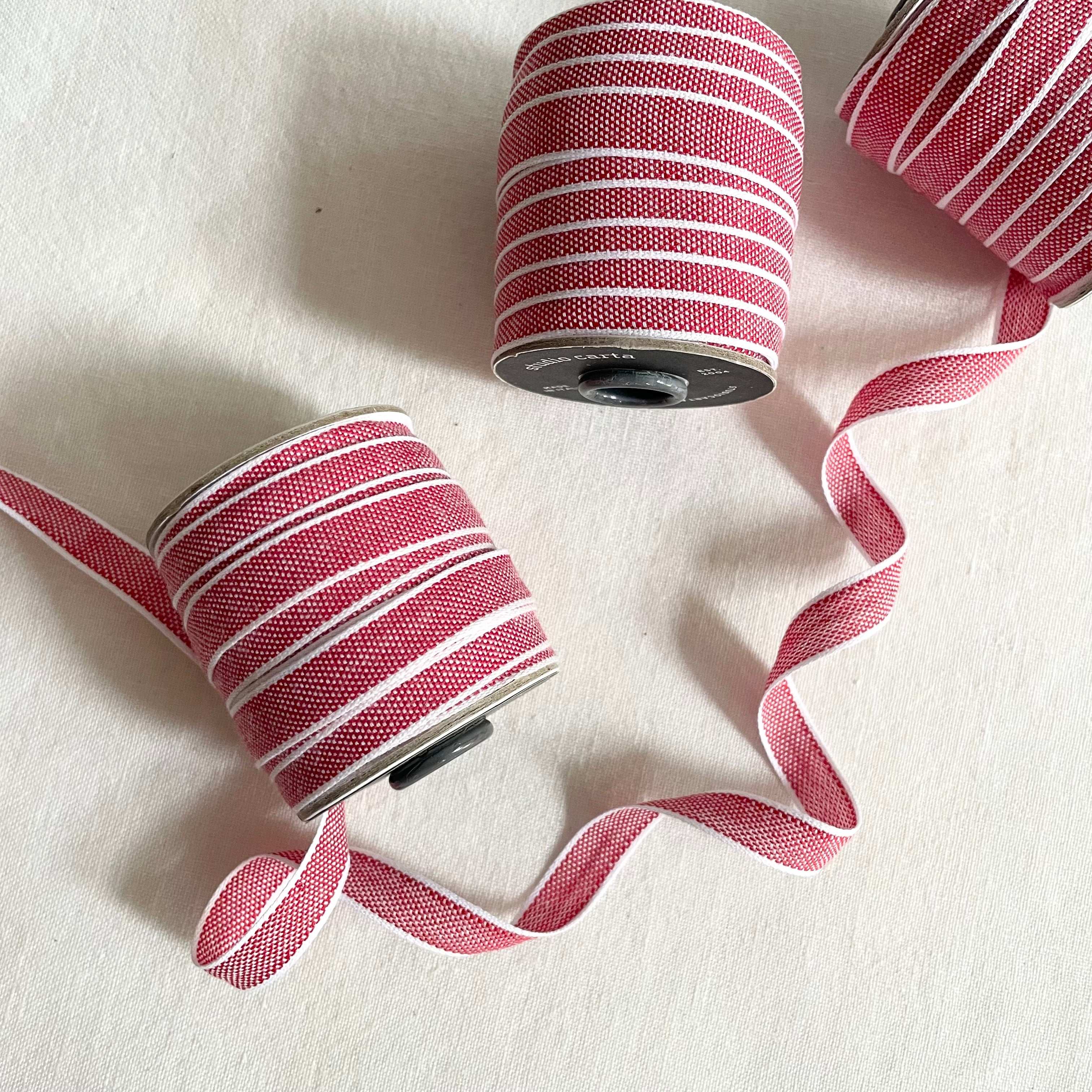 Studio Carta Drittofilo Cotton Ribbon - Red / White