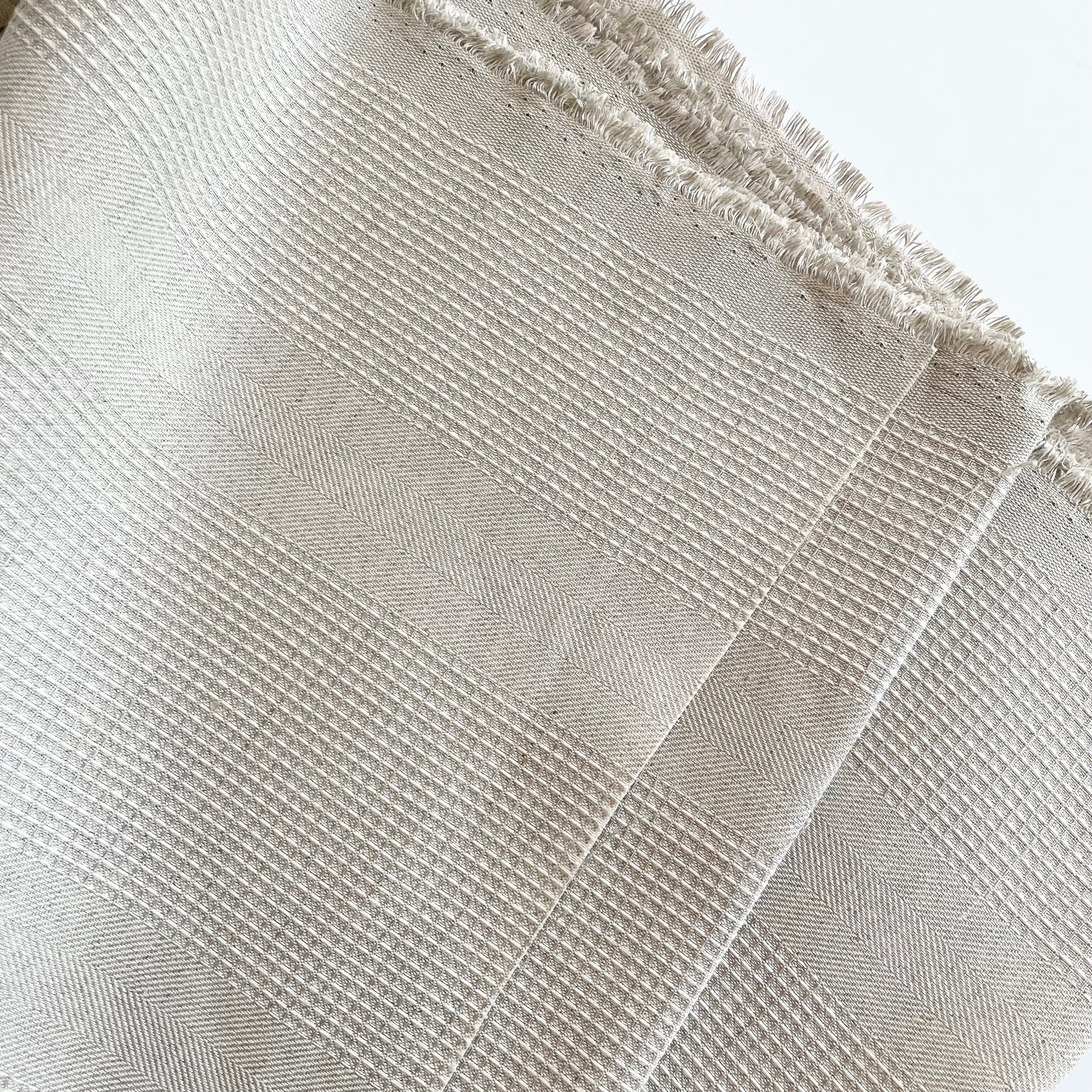 Waffle / Twill Stripe Linen - Natural