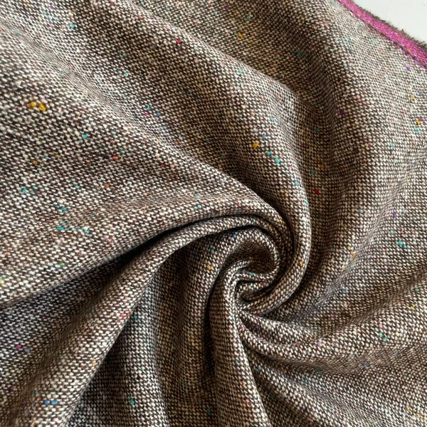 Donegal Tweed Wool - Brown fabric
