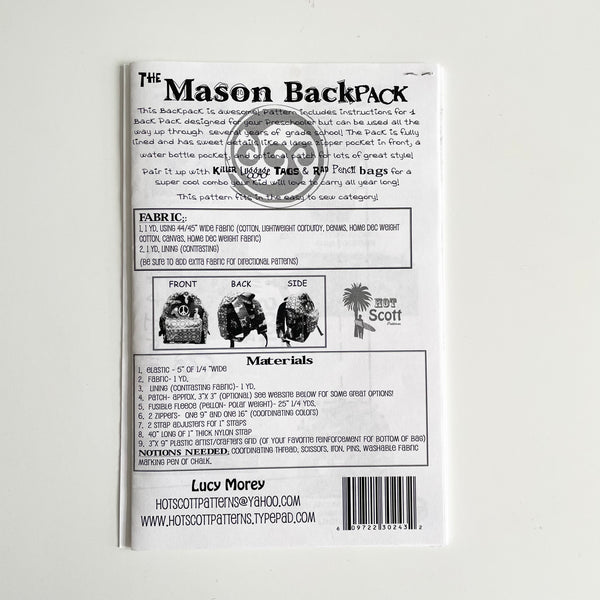 Hot Scott Patterns : The Mason Backpack