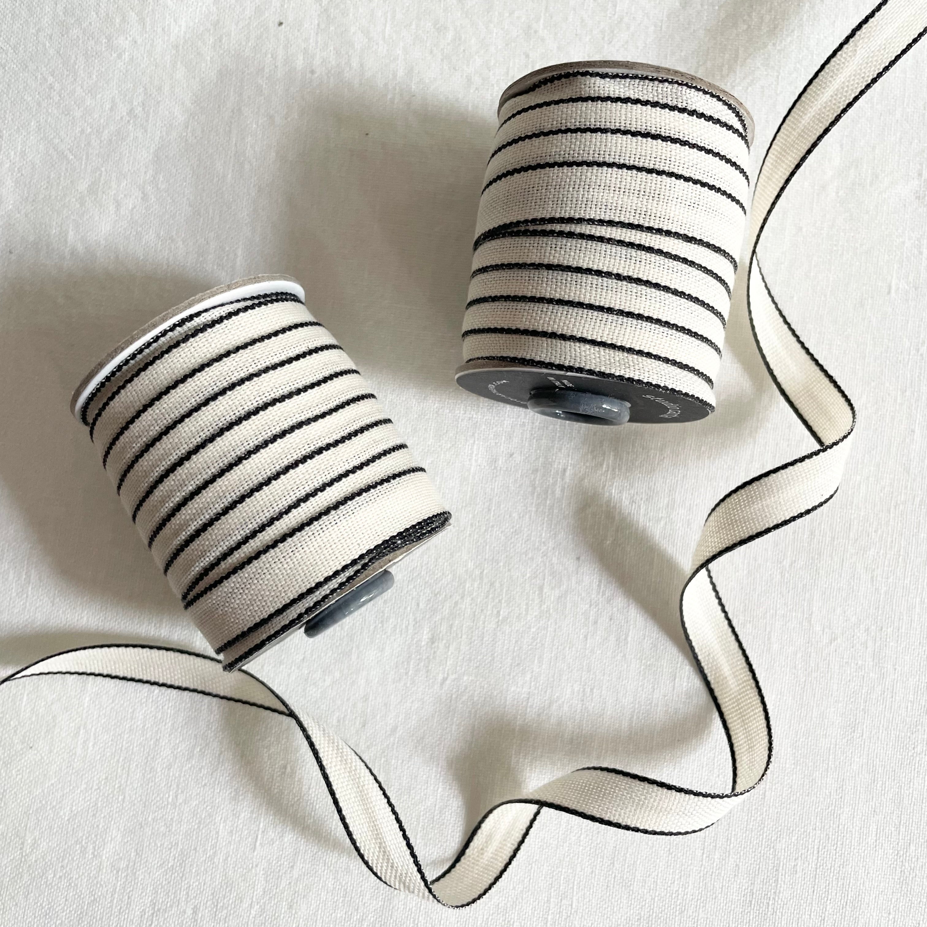 Studio Carta Drittofilo Cotton Ribbon - Natural / Black