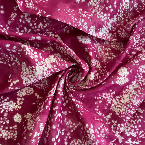Kokka Nani Iro Organic Double Gauze - Lei Nani Maroon floral