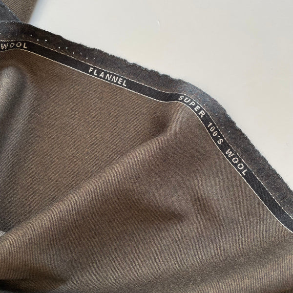 Super 100s Suiting Wool - Espresso fabric